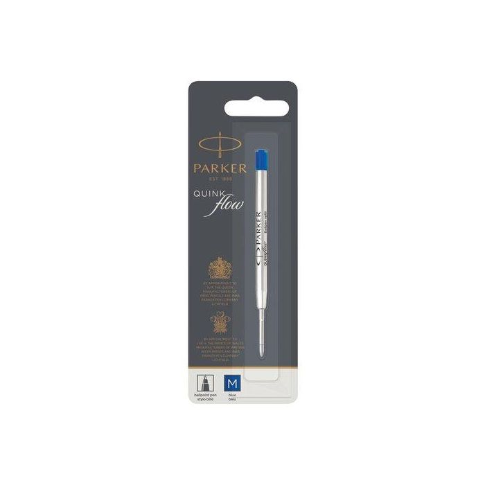 Parker Recambio Bolígrafo Quink Flow Azul Punta Media Blister