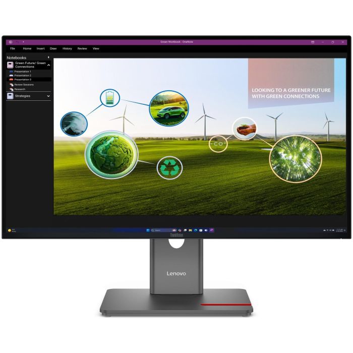 Lenovo ThinkVision P27Q-40 Monitor 27" Quad HD (2560x1440) IPS 120Hz con USB-C KVM y Daisy Chain