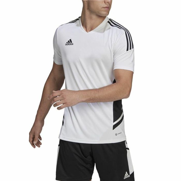 Camiseta de Fútbol de Manga Corta Hombre Adidas Con22 Blanco 4