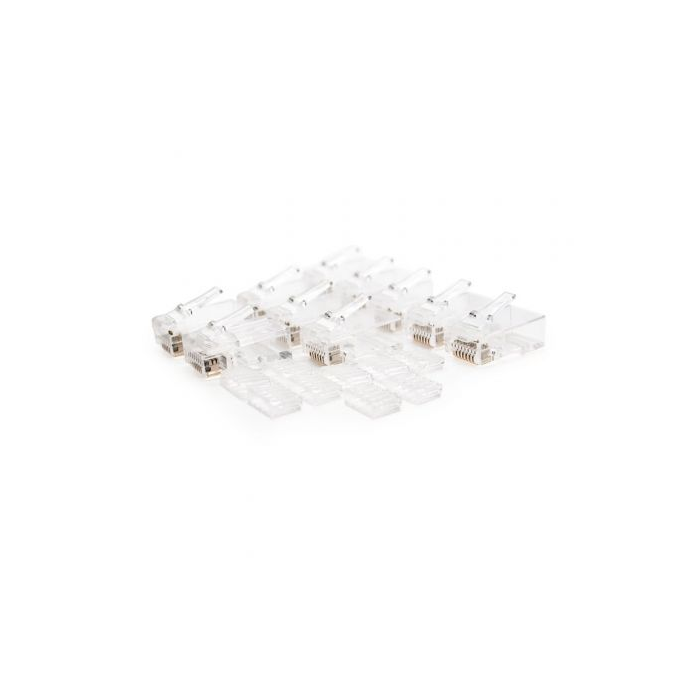 Nanocable 10.21.0201 Conector RJ45 Cat.6 para Cable de Red Ethernet, 8 Hilos, con Guías, Pack de 10 Unidades Nanocable 10.21.0201 Conector RJ45 Cat.6 para Cable de Red Ethernet, 8 Hilos, con Guías, Pack de 10 Unidades