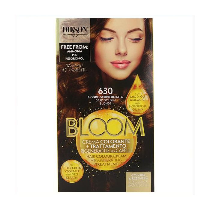 Dikson Bloom Crema Color 630 Rubio Oscuro Dorado - Colorante y Tratamiento Regenerador