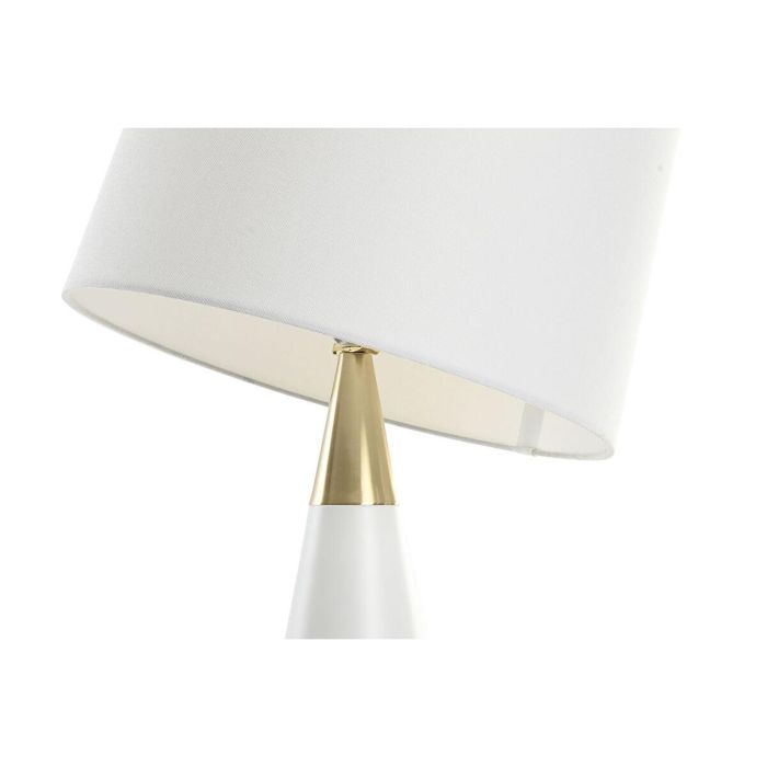 Lámpara de mesa Home ESPRIT Blanco Dorado 50 W 220 V 2