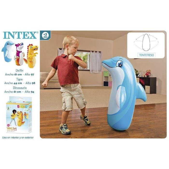 Figura hinchable tentetieso 98x44 cm. (delfín, tigre o dinosaurio) - modelos surtidos 7 Figura hinchable tentetieso 98x44 cm. (delfín, tigre o dinosaurio) - modelos surtidos 7