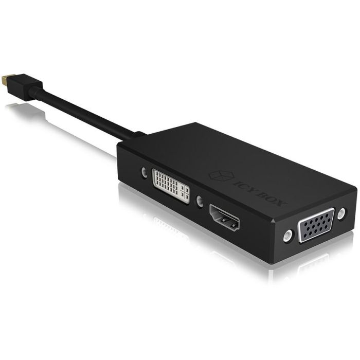 Adapter ICY BOX mini DisplayPort > DVI/HDMI/VGA 4K 60Hz Black 1 Adapter ICY BOX mini DisplayPort > DVI/HDMI/VGA 4K 60Hz Black 1