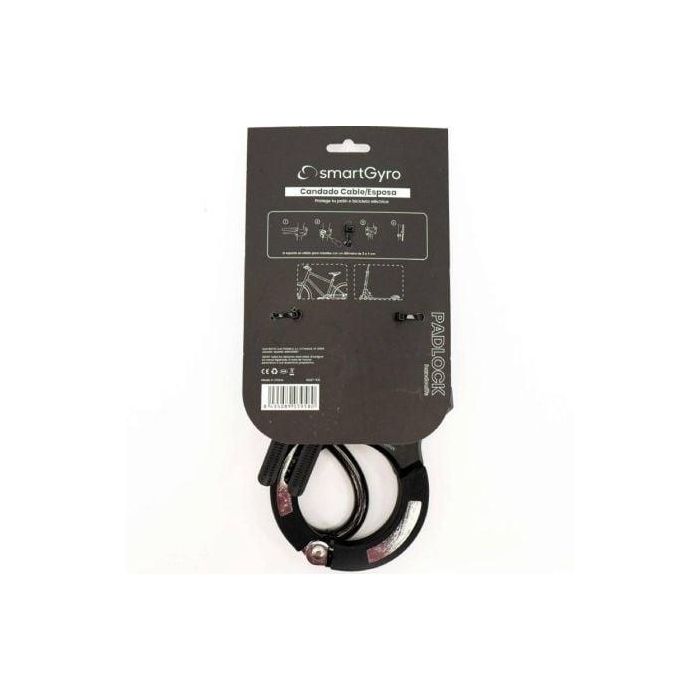 Candado Cable/ Esposa SmartGyro SG27-531 para Patinetes y Bicicletas/ 16x12x2cm/ Cable 120cm 3 Candado Cable/ Esposa SmartGyro SG27-531 para Patinetes y Bicicletas/ 16x12x2cm/ Cable 120cm 3