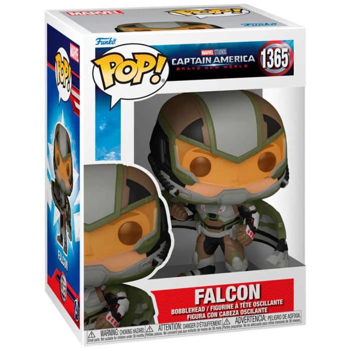 Funko Figura POP Marvel Capitán América Brave New World Falcon de Vinilo 9cm en Caja Regalo