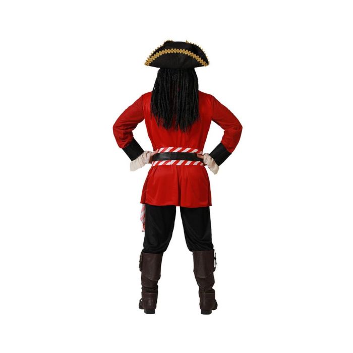 Disfraz Pirata Deluxe Rojo Hombre Adulto Con Sombrero XS-S 4 Disfraz Pirata Deluxe Rojo Hombre Adulto Con Sombrero XS-S 4