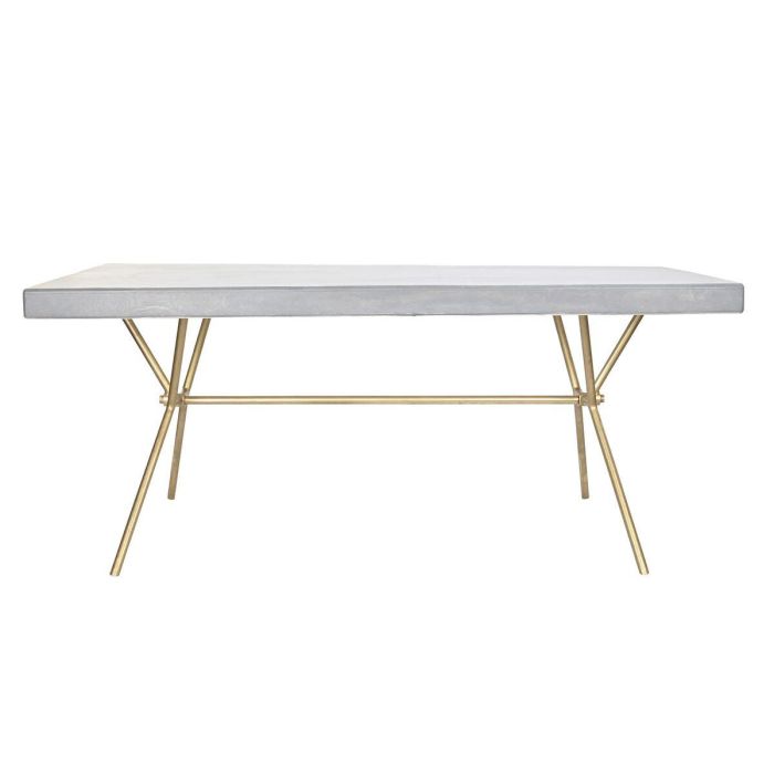 Mesa Comedor Moderno DKD Home Decor Blanco Dorado 90 x 76 x 180 cm 2