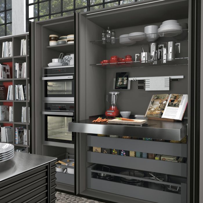 Emuca Guías para mesa extensible y elevable Oplà Folding+39 M120, Aluminio, Anodizado inox 1 Emuca Guías para mesa extensible y elevable Oplà Folding+39 M120, Aluminio, Anodizado inox 1