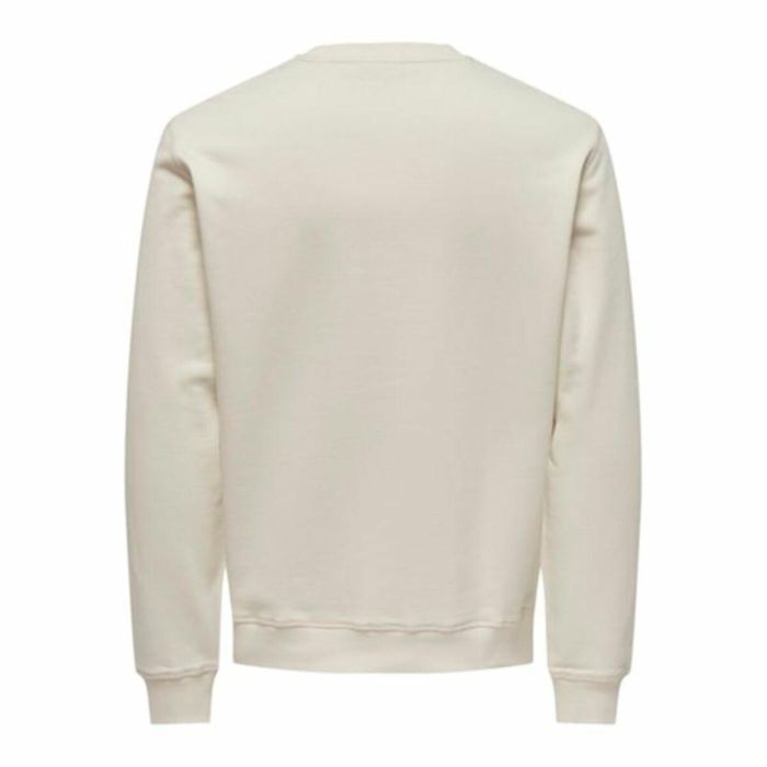 Sudadera sin Capucha Hombre Only & Sons Onsdan Unshed Reg Crew Neck Blanco 4