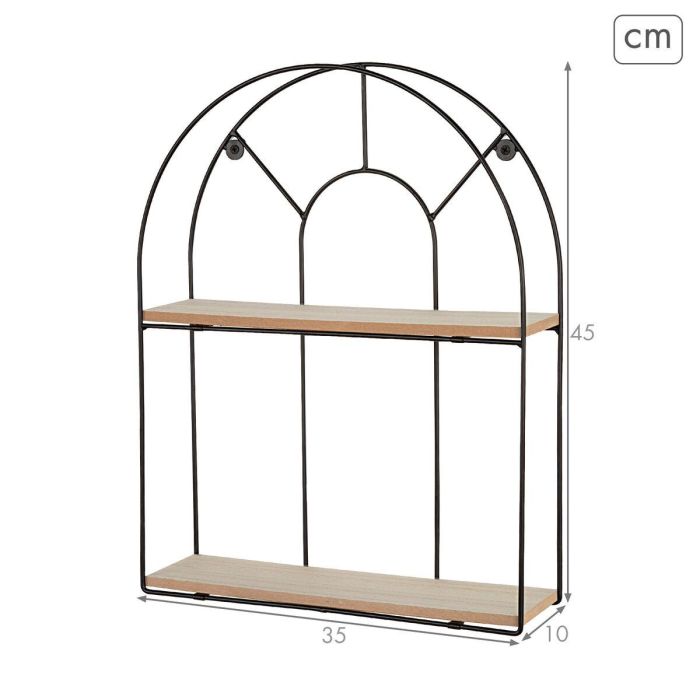 Estantería Max Home Hierro Madera MDF 35 X 45 X 10 CM (6 Unidades) 3