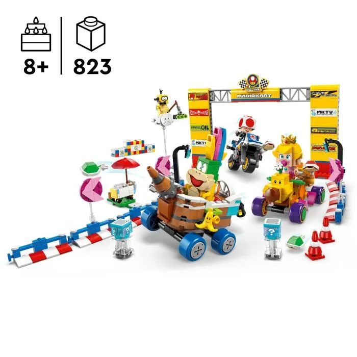 Lego Super Mario 72036 Mario Kart Set Baby Peach y Gran Premio Moto de Juguete 1