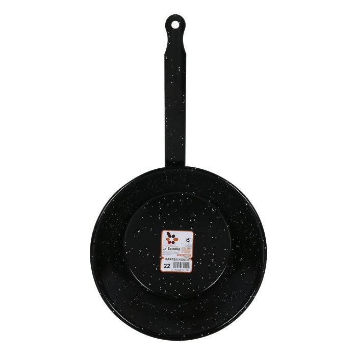 La Estrella Sarten Honda Bordonada 22 cm - 1.7 L Jaspeada (8 Unidades)