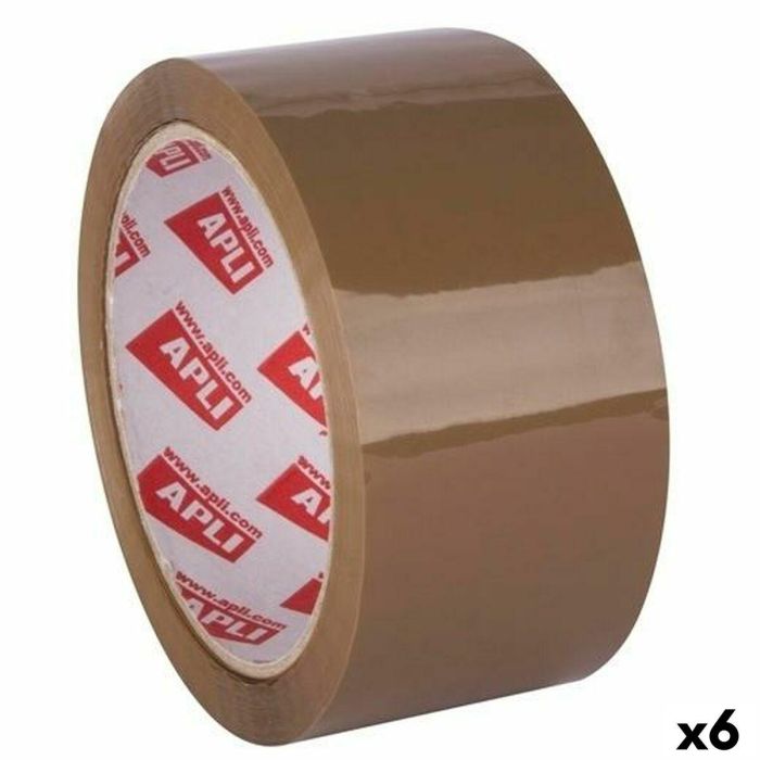 Cinta Adhesiva Apli Marrón 48 mm x 66 m (6 Unidades) Cinta Adhesiva Apli Marrón 48 mm x 66 m (6 Unidades)