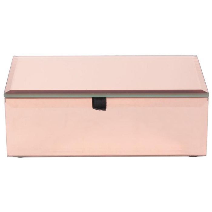 Home Deco Factory Joyero con Espejo Color Cobre para Tocador 16x9,5x5,5 cm 3