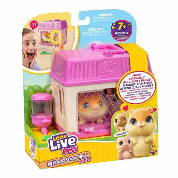 Little Live Pets Mascota Mini Mama Surprise: Juguete Interactivo con Sorpresa de Bebé, Alimenta a Mamá con Apio 14