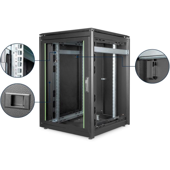 DIGITUS Netzwerkschrank Unique 22HE 1164x800x800mm schwarz (Speditionsversand) 1 DIGITUS Netzwerkschrank Unique 22HE 1164x800x800mm schwarz (Speditionsversand) 1