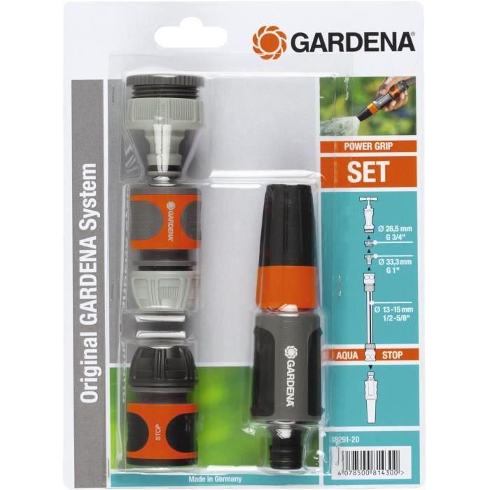 Gardena 18291-20 Kit Grifo Básico Mangueras 15 mm 5/8' y 13 mm 1/2' Set de Riego
