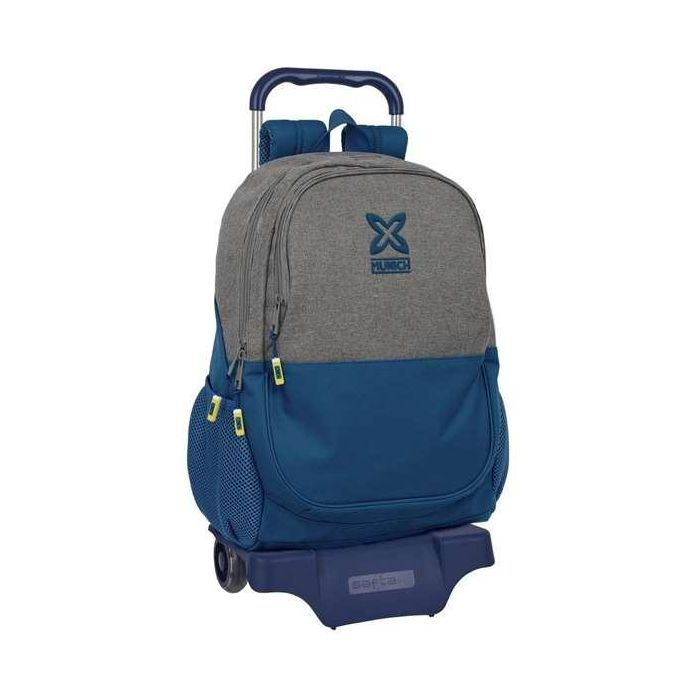 Mochila Escolar con Ruedas Munich Street Azul Gris 32 x 44 x 16 cm