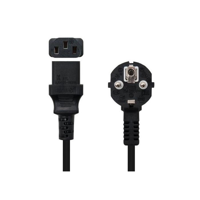 Nano Cable 10.22.0103 Cable de Alimentación Schuko Macho - C13 Hembra, 3m, Negro