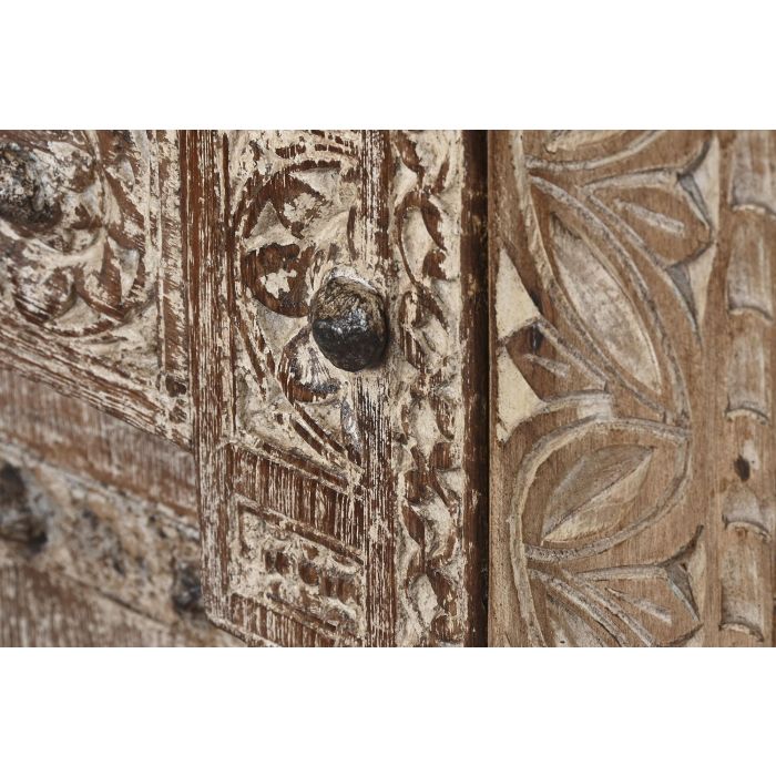 DKD Home Decor Armario de Teca Natural con 2 Puertas, 2 Cajones y 3 Estanterías, 51 x 216 x 122 cm 6 DKD Home Decor Armario de Teca Natural con 2 Puertas, 2 Cajones y 3 Estanterías, 51 x 216 x 122 cm 6