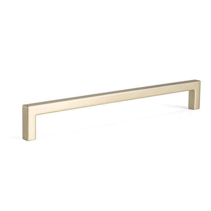 VIEFE Tirador con Diseño U Zamak Latón Cepillado, Distancia Agujeros 192mm, para Puertas y Cajones de Muebles y Armarios