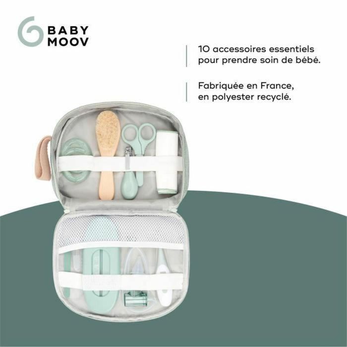 Babymoov BBM3661276177895 Baby Care Kit Accesorios GRS -10 certificados de tela reciclada -10, matcha 1
