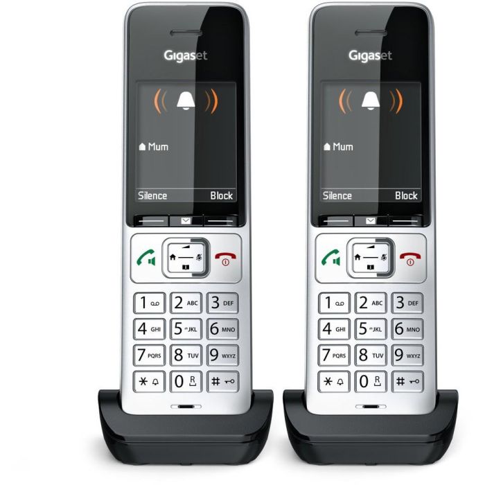 Gigaset COMFORT 500HX duo Teléfono DECT/analógico Inalámbrico Conexión por Cable Altavoz Negro Plata 2 Terminales 9 Gigaset COMFORT 500HX duo Teléfono DECT/analógico Inalámbrico Conexión por Cable Altavoz Negro Plata 2 Terminales 9