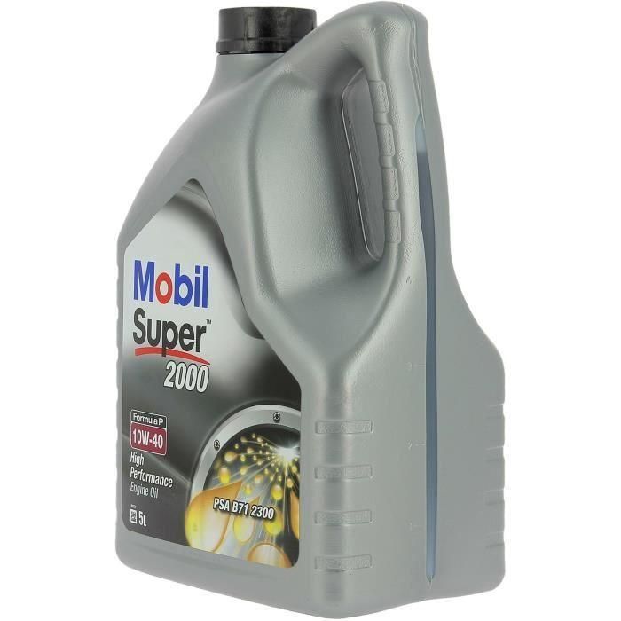 Bidón de aceite de motor - MOBIL - S2000 10W40 Formula-P - 5 L - 4 estaciones 1