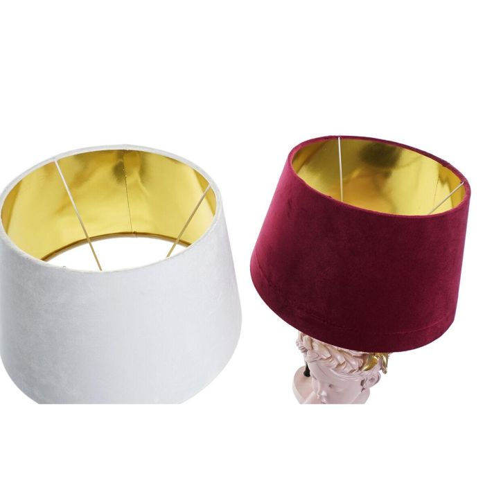 Lampara Sobremesa Romantico DKD Home Decor Blanco Rosa Palo 30 x 49 x 30 cm (2 Unidades) 3 Lampara Sobremesa Romantico DKD Home Decor Blanco Rosa Palo 30 x 49 x 30 cm (2 Unidades) 3