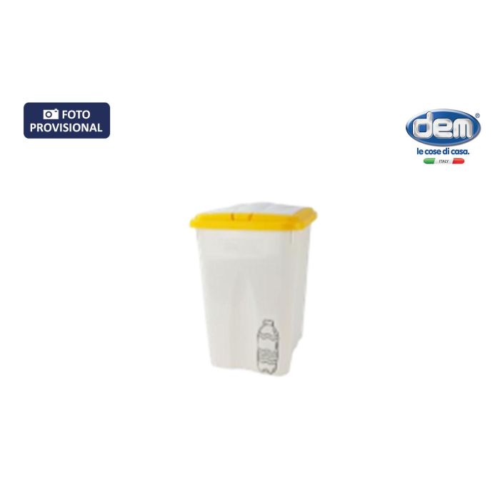 Cubo Basura C/Tapa Amarilla 21L (4 Unidades)
