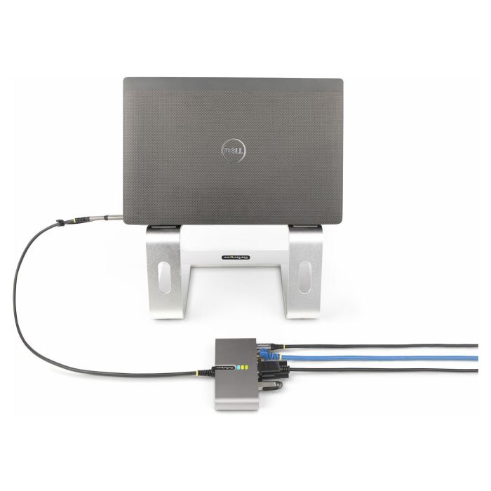 StarTech USB-C/USB-A HUB - GBE - RS232, Hub 2 Puertos USB-A 5Gbps, Ethernet Gigabit, Puerto Serie RS232 con Power Delivery 100W