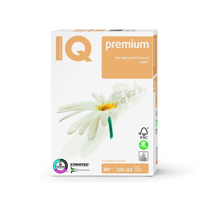 Papel Fotocopiadora Iq Premium Din A3 80 gramos Paquete De 500 Hojas 1