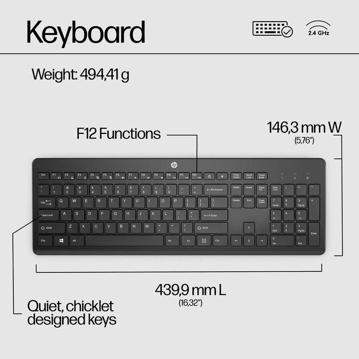 HP 230 Wireless Keyboard Black - SWE 5 HP 230 Wireless Keyboard Black - SWE 5