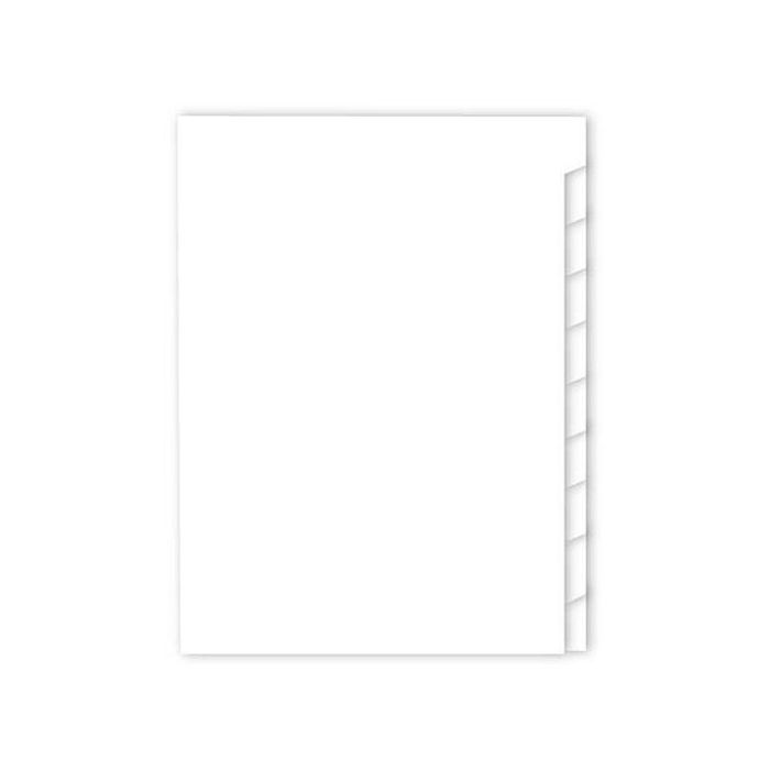 Mariola Separadores 10 Posiciones A4 Sin Taladro Cartulina 180 gr Pack 10 Ud Blanco Mariola Separadores 10 Posiciones A4 Sin Taladro Cartulina 180 gr Pack 10 Ud Blanco