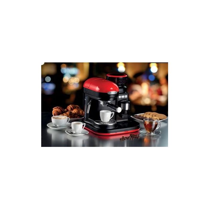 Ariete 1318/00 Cafetera Espresso Moderna con Molinillo Roja 1080W 0.8L 4