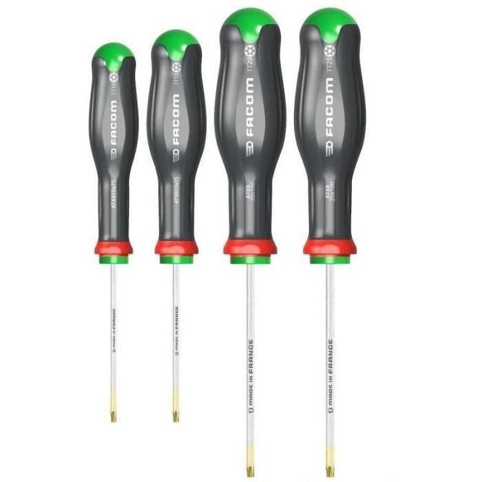 Facom Juego de 4 Destornilladores Protwist Resistorx / Atxr 0 Facom Juego de 4 Destornilladores Protwist Resistorx / Atxr 0