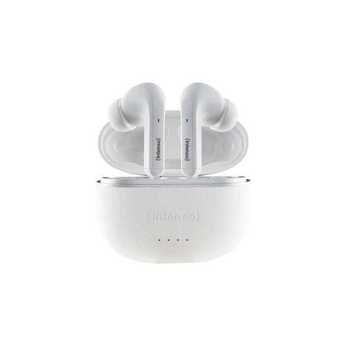 Intenso Auriculares Bluetooth Buds T300A TWS con ANC Blanco, Conexión Inalámbrica V5.3 y 35 Horas de Batería 0 Intenso Auriculares Bluetooth Buds T300A TWS con ANC Blanco, Conexión Inalámbrica V5.3 y 35 Horas de Batería 0