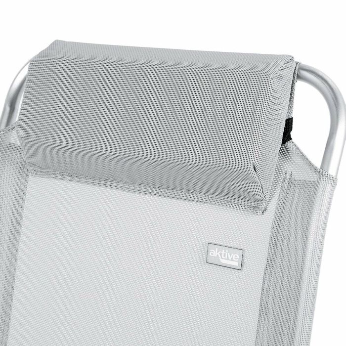 Silla Plegable Aktive Reclinable Gris 44 x 101 x 55 cm 3