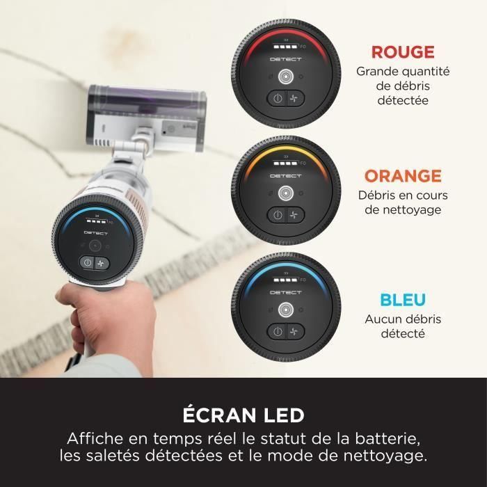 SHARK IW3612EU - Aspiradora escoba sin cable - 240 W - Vaciado automático de 2 L - 4 sensores - 3 modos de succión - Negro/Plata 5 SHARK IW3612EU - Aspiradora escoba sin cable - 240 W - Vaciado automático de 2 L - 4 sensores - 3 modos de succión - Negro/Plata 5