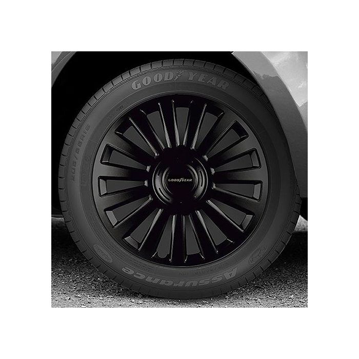 Abc GOD9068 Tapacubos Melbourne 15" Negro, Juego de 4 para Llantas de Acero, Montaje sin Herramientas, Fabricado en UE Abc GOD9068 Tapacubos Melbourne 15" Negro, Juego de 4 para Llantas de Acero, Montaje sin Herramientas, Fabricado en UE