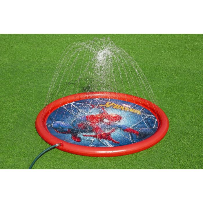 Bestway Piscina Hinchable con Aspersor Spiderman D165 cm +2 Años Jardin 98792 12
