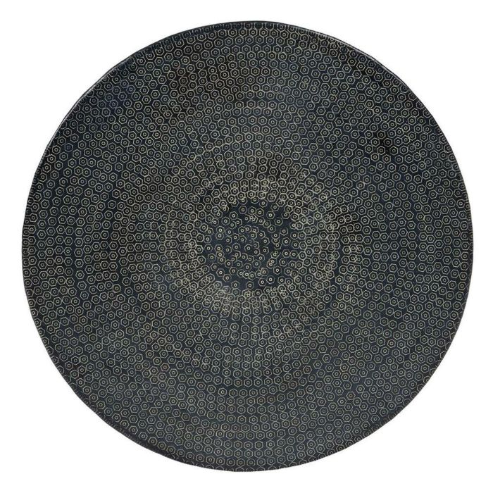 Mesa auxiliar 66 x 66 x 34,5 cm Negro Aluminio (3 Unidades) 2 Mesa auxiliar 66 x 66 x 34,5 cm Negro Aluminio (3 Unidades) 2