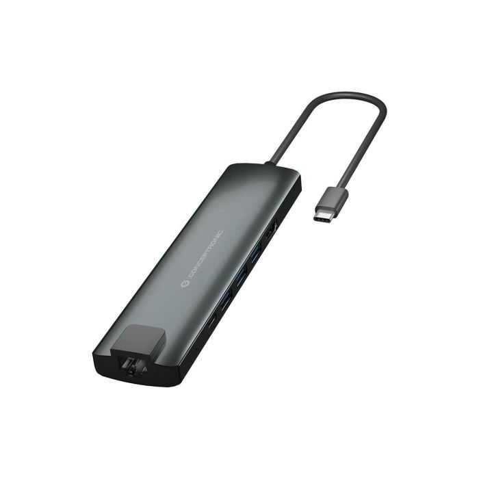Conceptronic Adaptador USB Tipo C con HDMI, Ethernet, 3 Puertos USB 3.1 Tipo A y 2 Tipo C, Lector de Tarjetas SD, Compatible con Mac 2 Conceptronic Adaptador USB Tipo C con HDMI, Ethernet, 3 Puertos USB 3.1 Tipo A y 2 Tipo C, Lector de Tarjetas SD, Compatible con Mac 2