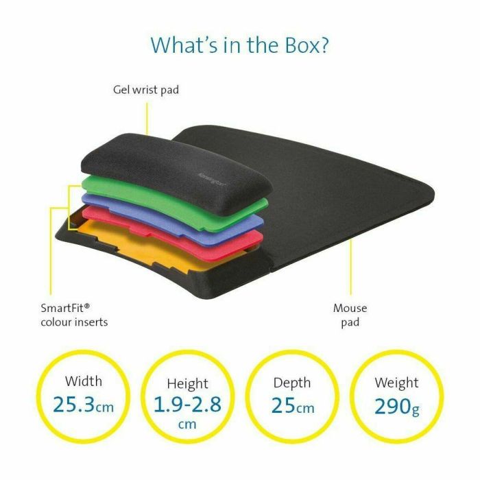 Alfombrilla Antideslizante Kensington SmartFit Negro 2 Alfombrilla Antideslizante Kensington SmartFit Negro 2