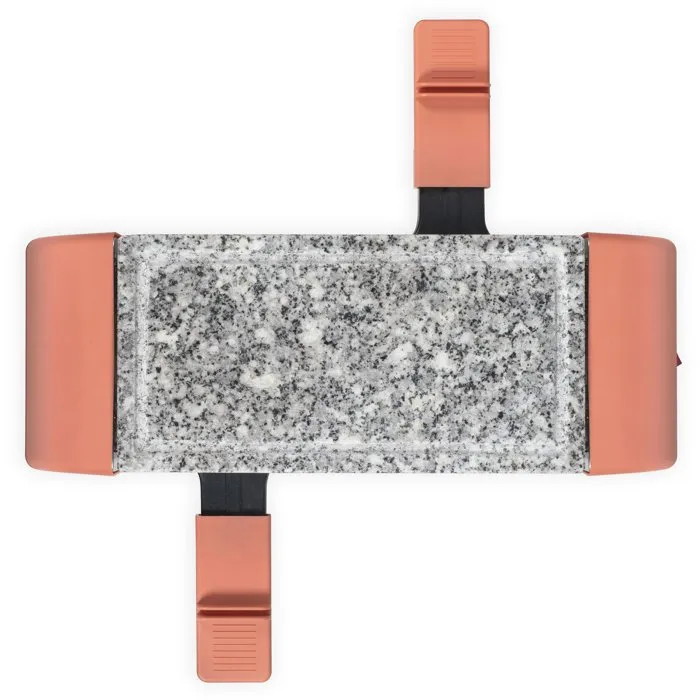 Livoo Raclette DOC306 para 2 Personas - 450W - Bandeja de Granito Extraíble - 5 Recetas con Código QR - Colaboración Marmiton