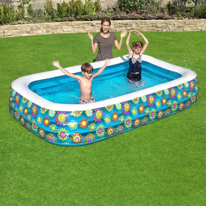 Bestway Piscina Hinchable 3 Camaras Floral 305x183x56 cm +6 Años Jardin 54121 11 Bestway Piscina Hinchable 3 Camaras Floral 305x183x56 cm +6 Años Jardin 54121 11