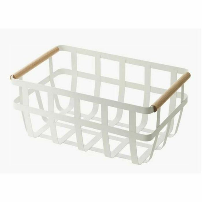 Cesta Basicos DKD Home Decor Blanco Natural 22 x 15.5 x 36 cm