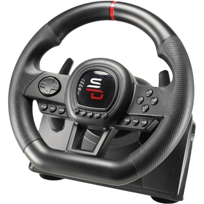 Subsonic SUB3701221702700 Volante de Carreras SUPERDRIVE SV650 con Pedales, Levas, Vibraciones, Multiplataforma 3