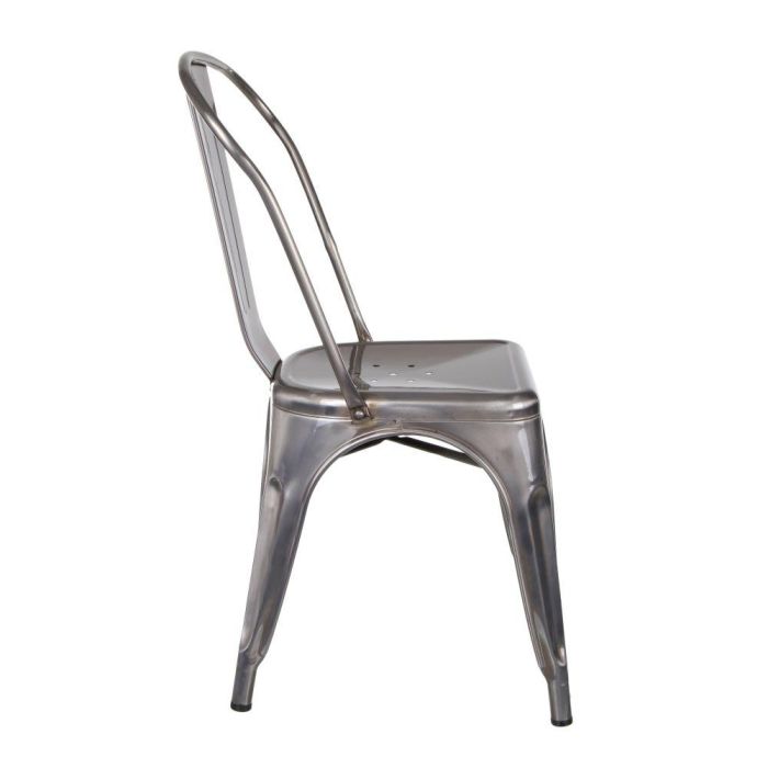 Silla Apilable Plata Metal Dallas 45 X 52,50 X 85 cm